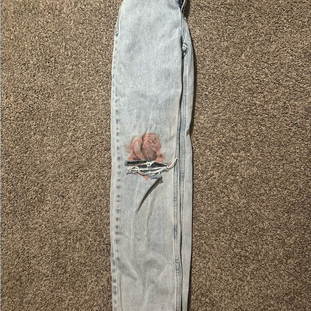 Ksubi Light Blue Distressed Flare Jeans